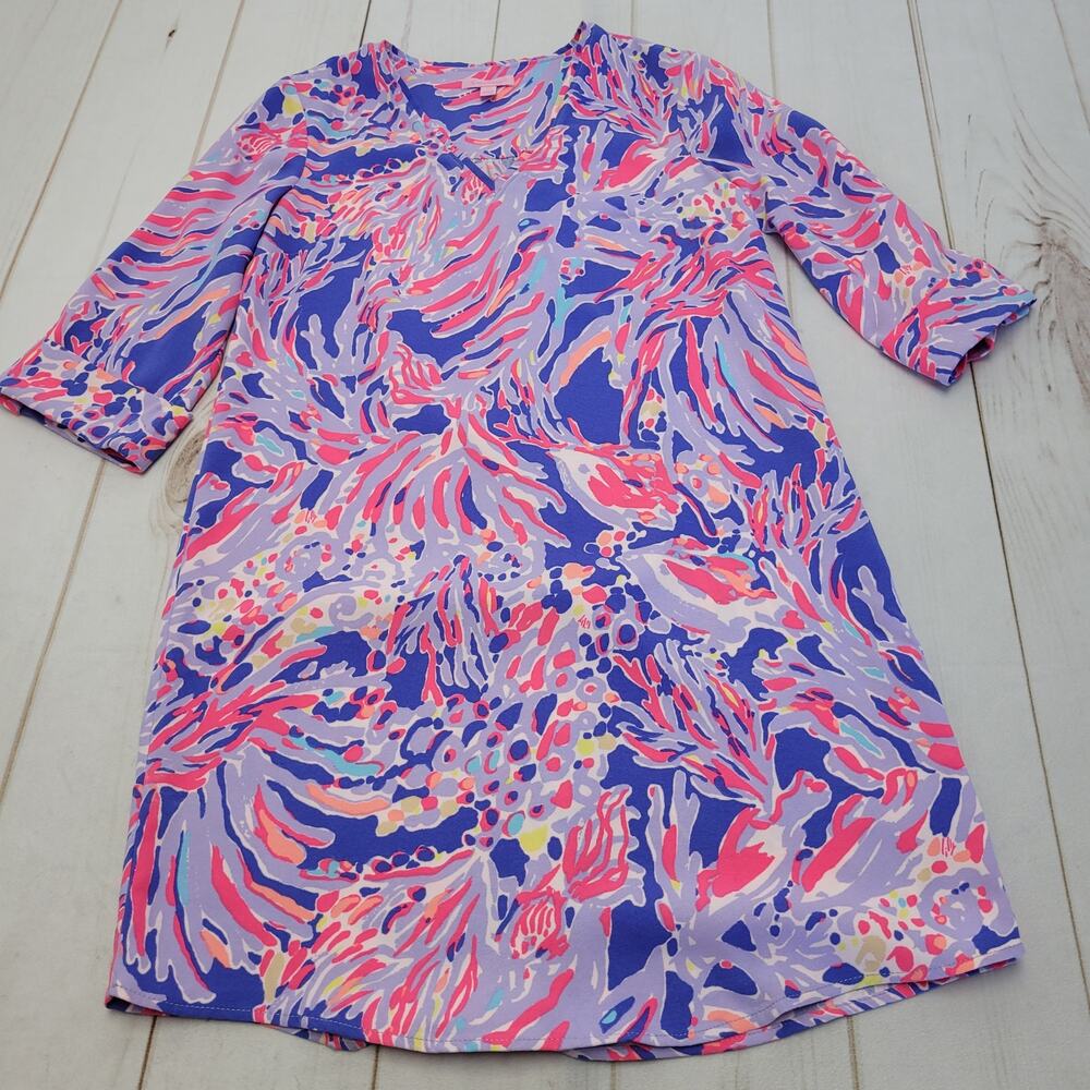 Lilly pulitzer Arielle tunic dress Mini purple pink